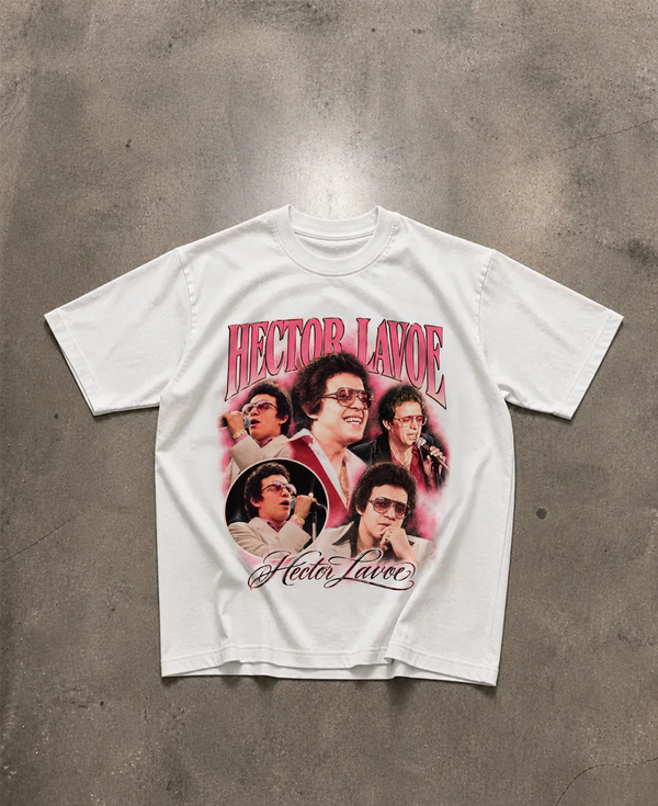 Camiseta Blanca Hector lavoe Rosa